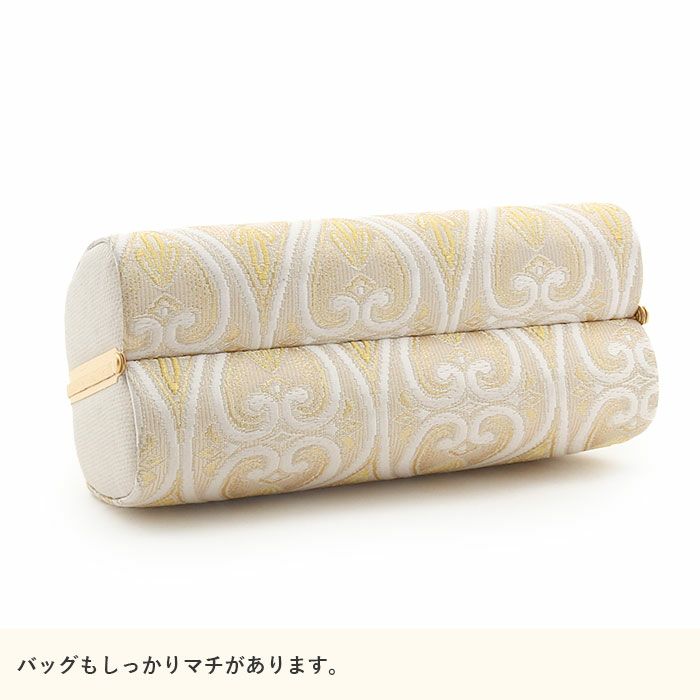 草履バッグセット留袖用訪問着用草履バッグ世美庵Lサイズ金ゴールドアイボリー変り立涌正絹袋帯地3枚芯日本製優花緒痛くない色留袖礼装用準礼装フォーマル結婚式ぞうり草履草履バック草履バックセット着物fs