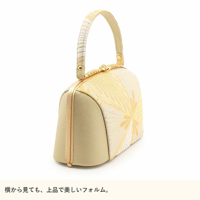 草履バッグセット留袖用訪問着用草履バッグ世美庵Lサイズ金ゴールド変り松菱帯地3枚芯日本製優花緒痛くない色留袖礼装用準礼装フォーマル結婚式ぞうり草履草履バック草履バックセット着物fs