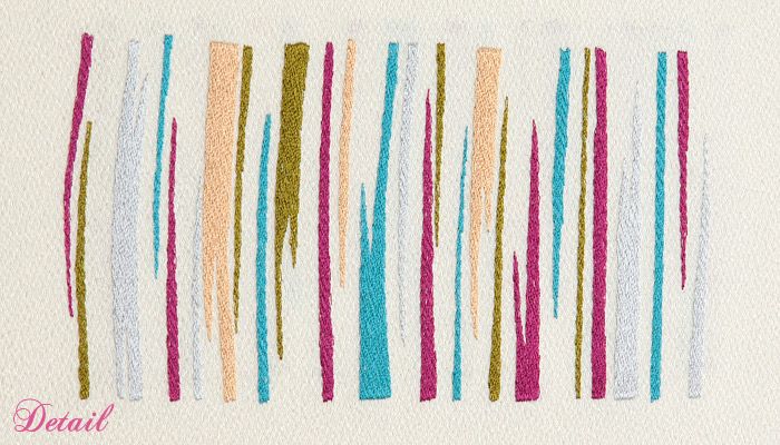 ホワイトカラフル白STYLISHLINE和装着物半襟ボーダーストライプ縞