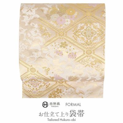 袋帯 帯 フォーマル 礼装 黒留袖 色留袖 訪問着 ゴールド ピンク 薄緑