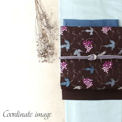 塩瀬 名古屋帯 帯 九寸 正絹 仕立て上がり ＜ 薄ピンク / 大花 ＞ 日本製