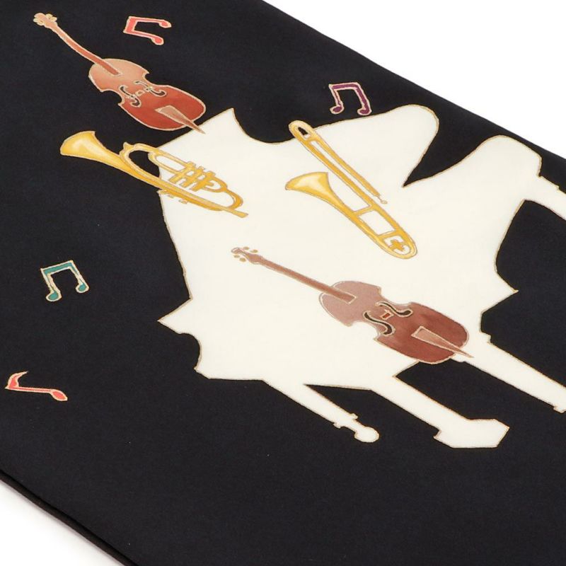 名古屋帯　楽器　正絹 nb01-10077k-1.jpg