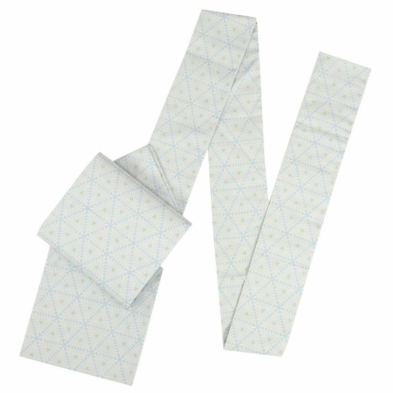 名古屋帯 九寸 帯 ＜変わり菊菱＞ 小千谷紬 大新織物 正絹 純絹織物