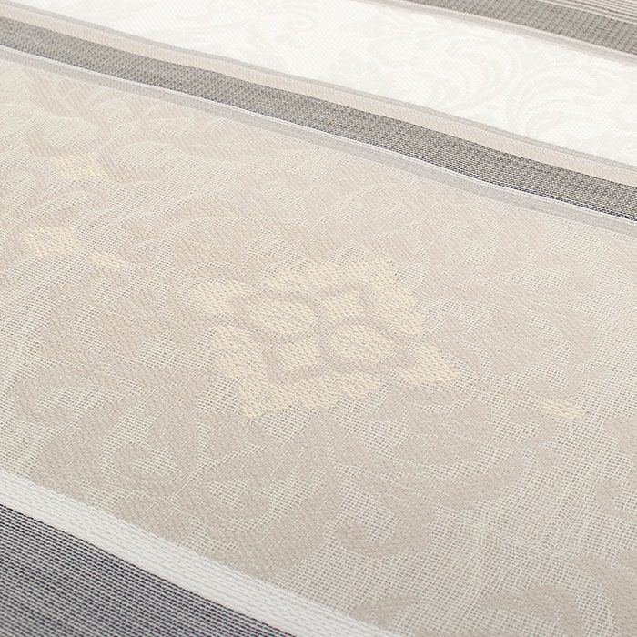 小紋紬色無地御召などのお着物にすぐ使えるお仕立て上がり九寸名古屋帯。春秋冬袷単衣の時期のお着物のお締めいただけます。