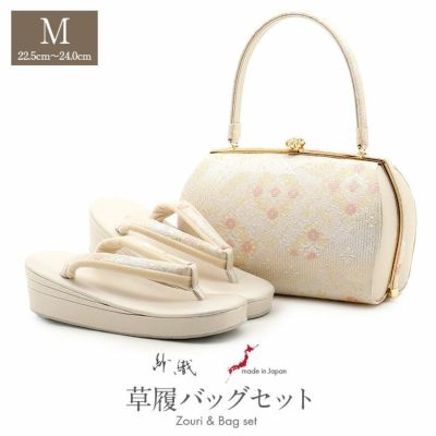 草履バッグセット 留袖用 訪問着用 フリーサイズ Lサイズ 日本製