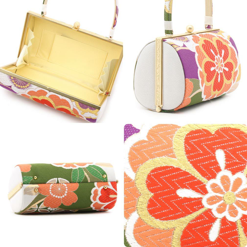 草履バックセット 成人式 振袖 正絹帯地 華紋 正絹 LLサイズ