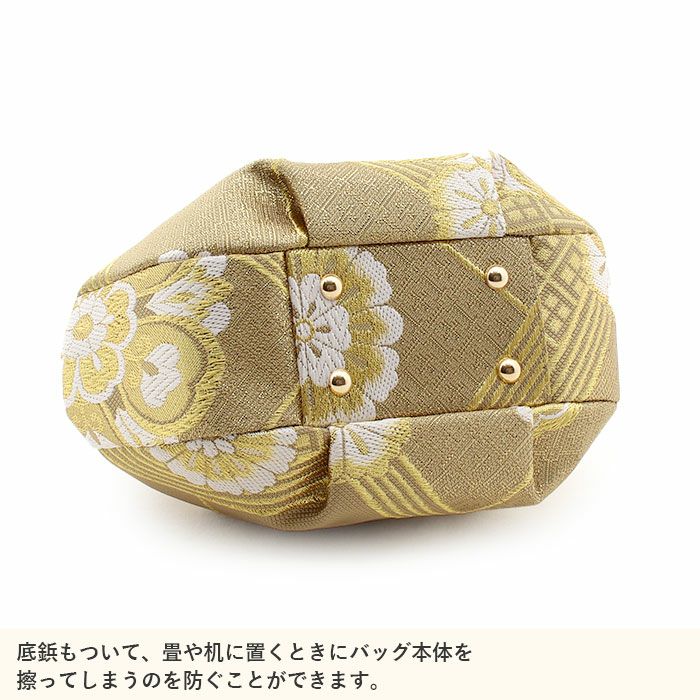 草履バッグセット成人式振袖用成人用世美庵Lサイズゴールド花紋振袖用帯地3枚芯優花緒日本製痛くない振袖卒業袴振り袖ママ振おしゃれはたちぞうり草履草履バック草履バックセット着物バックバッグ