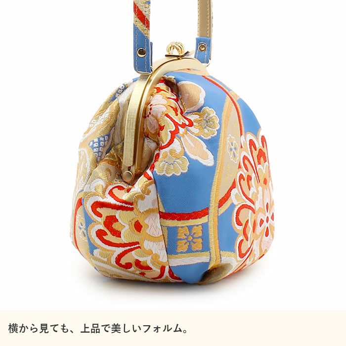 草履バッグセット成人式振袖用成人用世美庵Lサイズゴールド金青ブルー花七宝振袖用帯地3枚芯優花緒日本製痛くない振袖卒業袴振り袖ママ振おしゃれはたちぞうり草履草履バック草履バックセット着物バックバッグ