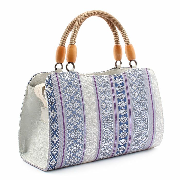 お洒落バッグ普段用華三彩博多織博多絹献上柄日本製おしゃれ伝統工芸品小紋カジュアル用小紋紬色無地御召博多織バッグバックきものばっぐ鞄大きめ大人上品レディースfs