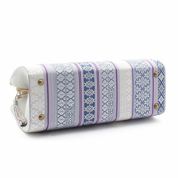 お洒落バッグ普段用華三彩博多織博多絹献上柄日本製おしゃれ伝統工芸品小紋カジュアル用小紋紬色無地御召博多織バッグバックきものばっぐ鞄大きめ大人上品レディースfs