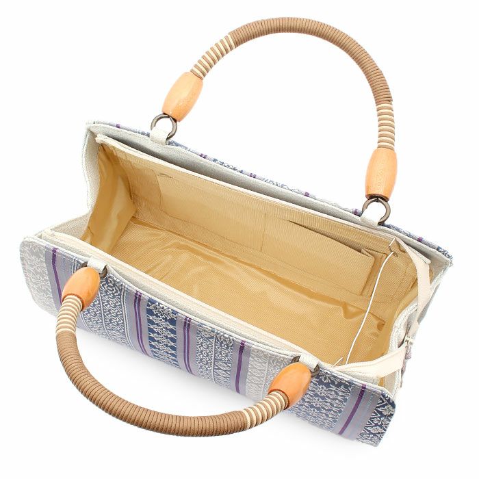 お洒落バッグ普段用華三彩博多織博多絹献上柄日本製おしゃれ伝統工芸品小紋カジュアル用小紋紬色無地御召博多織バッグバックきものばっぐ鞄大きめ大人上品レディースfs