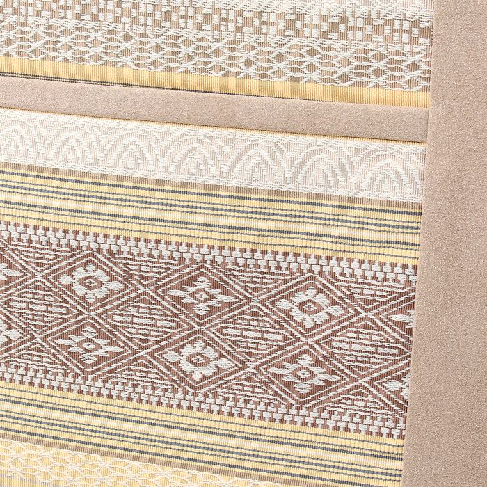 お洒落バッグ普段用華三彩博多織博多絹ベージュ黄茶献上柄日本製トートおしゃれ伝統工芸品小紋カジュアル用小紋紬色無地御召博多織バッグバックきものばっぐ鞄大きめ大人上品レディースfs