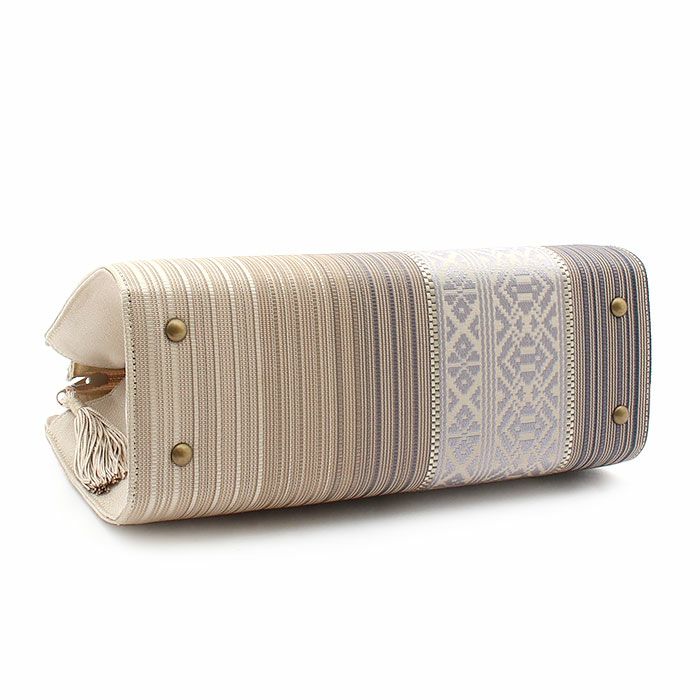 お洒落バッグ普段用華三彩博多織博多絹日本製おしゃれ伝統工芸品カジュアル用小紋紬色無地御召博多織バッグ和装バックきものばっぐ鞄大人上品レディースfs