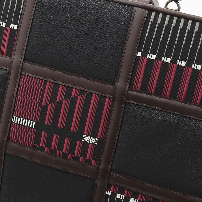 お洒落バッグ普段用華三彩博多織博多絹黒赤茶献上柄縞幾何学日本製トートおしゃれ伝統工芸品カジュアル用小紋紬色無地御召博多織バッグ和装バックきものばっぐ鞄大きめ切り替え大人上品レディースfs