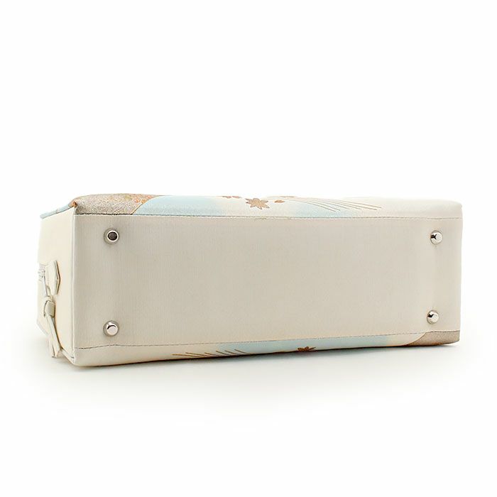 利休バッグ留袖用訪問着用白水色金おしどりあやめ正絹帯地日本製黒留袖色留袖訪問着礼装用フォーマル色無地付け下げ結婚式お宮参り七五三和装バッグフォーマル着物和装御茶席華道茶道キレイめカジュアル