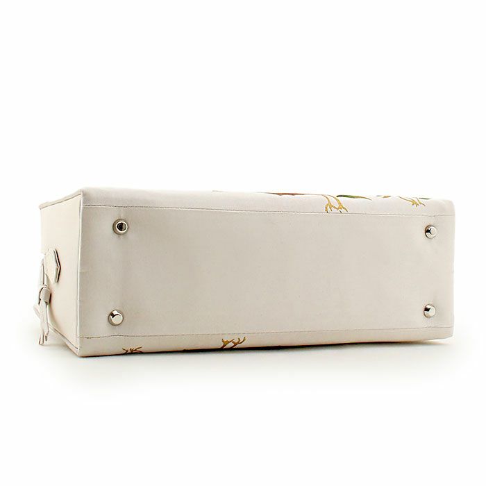 利休バッグ留袖用訪問着用アイボリーホワイト白花螺鈿正絹帯地日本製黒留袖色留袖訪問着礼装用フォーマル色無地付け下げ結婚式お宮参り七五三和装バッグフォーマル着物和装御茶席華道茶道キレイめカジュアル