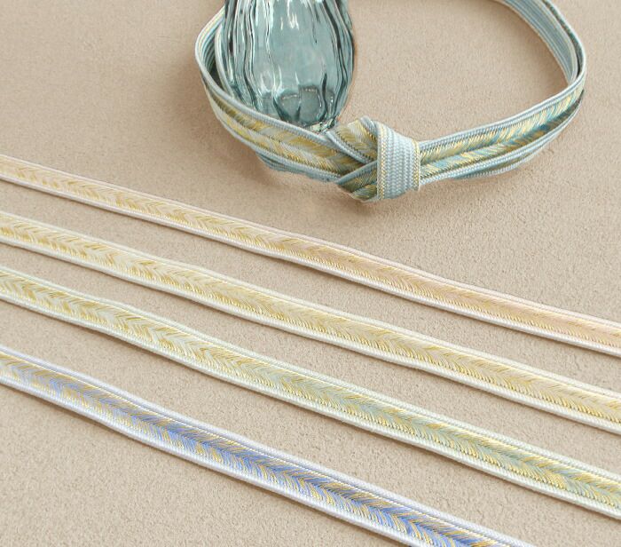 帯締め礼装用訪問着用緑青緑青桃金5色展開金糸グラデーション絹100％メール便対応可訪問着フォーマルセミフォーマルお洒落訪問着礼装色無地付け下げ結婚式お宮参り七五三ゴールド和色大人カラーパステルきちんと感平組