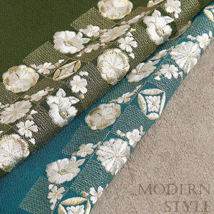 帯揚げ成人式振袖用成人用カラシ青緑エンジ茶緑全5色梅桜椿七宝変わり格子吉祥柄刺繍正絹日本製メール便対応可振袖卒業袴振り袖ママ振おしゃれはたち結婚式おびあげ帯あげ謝恩会結婚式披露宴着物和装小物帯揚fs