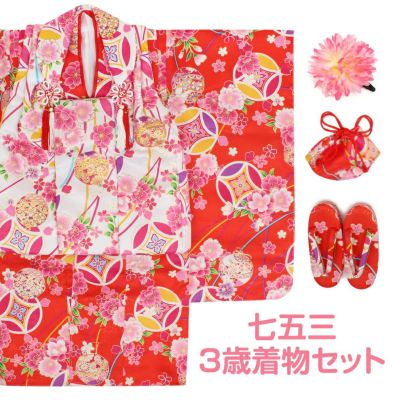 ☆大人気商品☆ 七五三七歳‼正絹可愛いピンクに花々金箔金彩煌