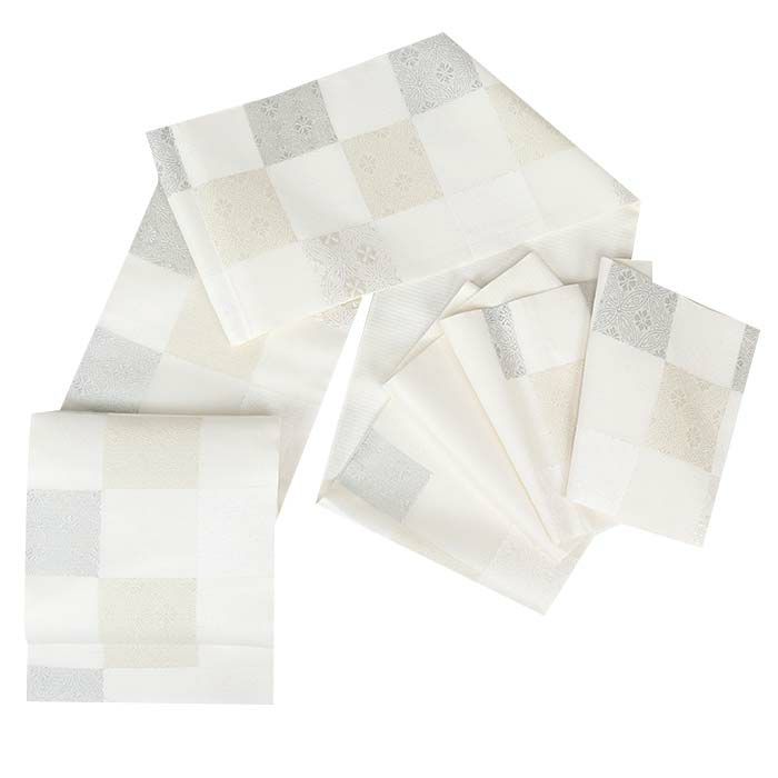 結婚式の黒留袖色留袖や訪問着に合わせたい仕立て上がり袋帯。入学式やお宮参り七五三参り等お子様の行事の礼装にも最適。フォーマルな着物を上品に装う袋帯。