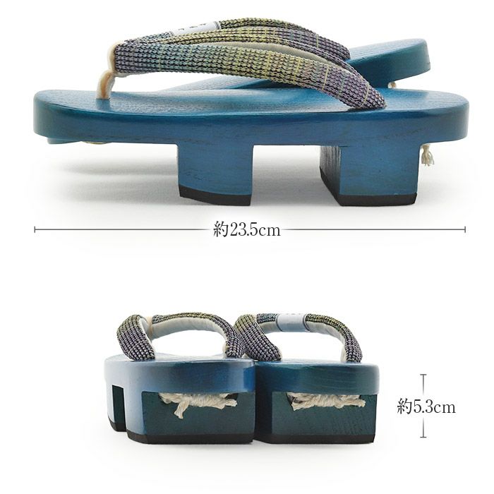 下駄レディース浴衣用ゆかた用Mサイズ木目カラー塗下駄赤黄青レッドイエローブルー桐下駄花緒縞二枚歯高級桐下駄日本製女性女性用げた軽いおしゃれカラフルかわいい普段普段履き残暑