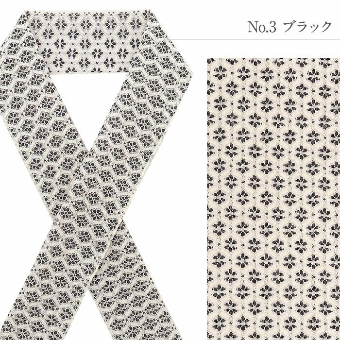 半襟半衿普段用全3色グレーベージュブラックレース小花綿ナイロンポリエステル日本製春夏秋冬メール便対応可カジュアル小紋紬色無地御召茶道華道お稽古和装通販購入シアー透け感お洒落かわいいモダン花レース繊細