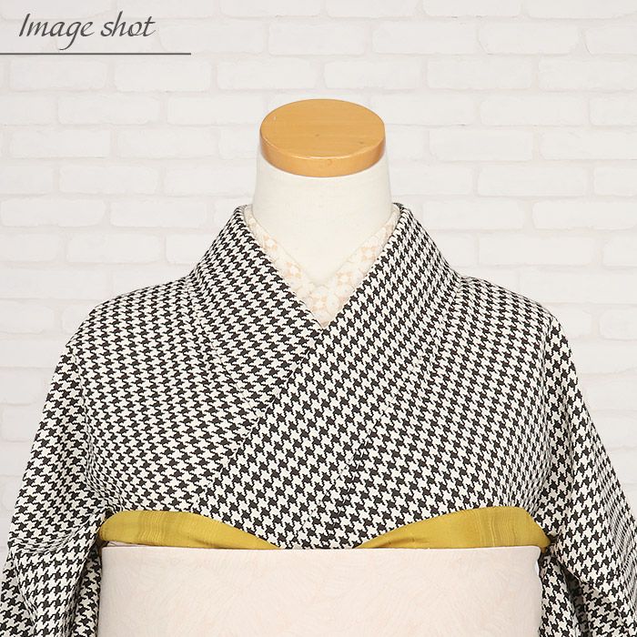 半襟半衿普段用全4色グレーブラックベージュオフホワイトレース七宝綿ナイロンポリエステル日本製春夏秋冬メール便対応可カジュアル小紋紬色無地御召茶道華道お稽古和装通販購入シアー透け感お洒落かわいいモダン繊細