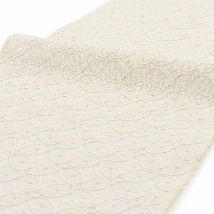 半襟半衿普段用全4色グレーブラックベージュオフホワイトレース七宝綿ナイロンポリエステル日本製春夏秋冬メール便対応可カジュアル小紋紬色無地御召茶道華道お稽古和装通販購入シアー透け感お洒落かわいいモダン繊細