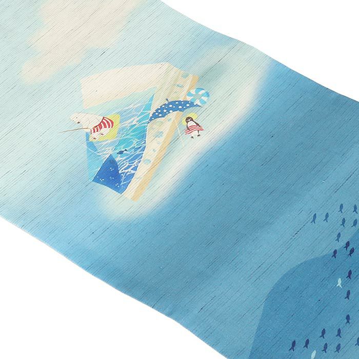 夏京袋帯正絹おしゃれカジュアル名古屋帯