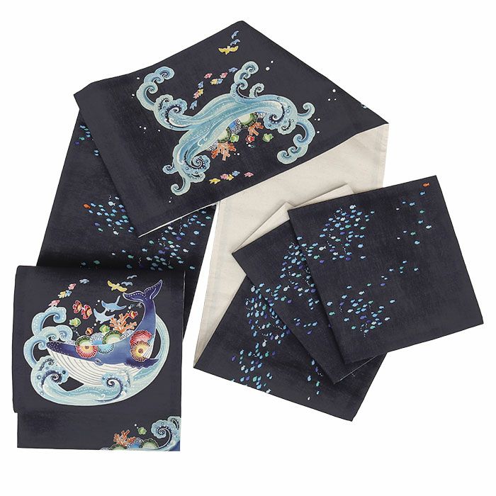 夏京袋帯正絹おしゃれカジュアル名古屋帯