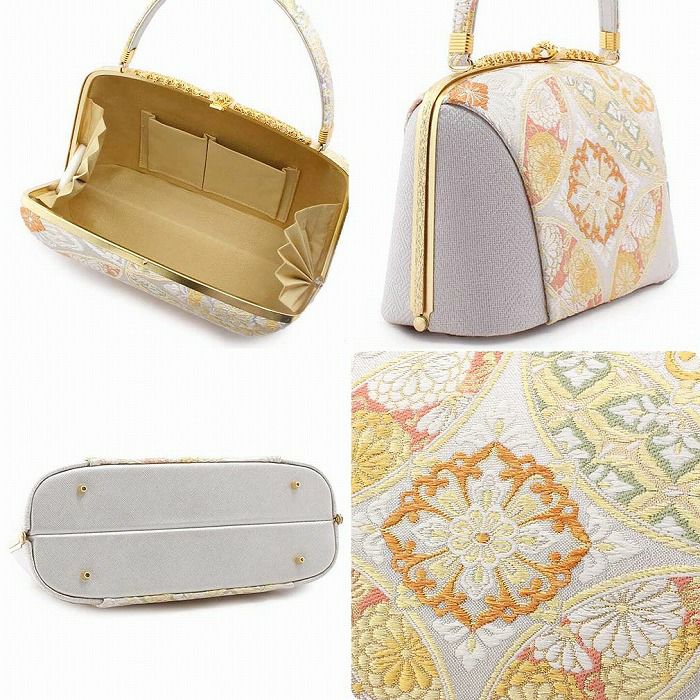 留袖用草履バッグセット 訪問着用 草履バッグ 世美庵 Lサイズ ゴールド