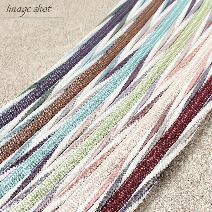 帯締め準礼装普段用全6色桃薄緑水色紺エンジ茶正絹日本製メール便対応可セミフォーマルカジュアルお洒落着物色無地江戸小紋紬御召街着デニム着物木綿着物茶道華道お稽古和装通販購入リバーシブル多色づかいくすみカラー両面大人カラー