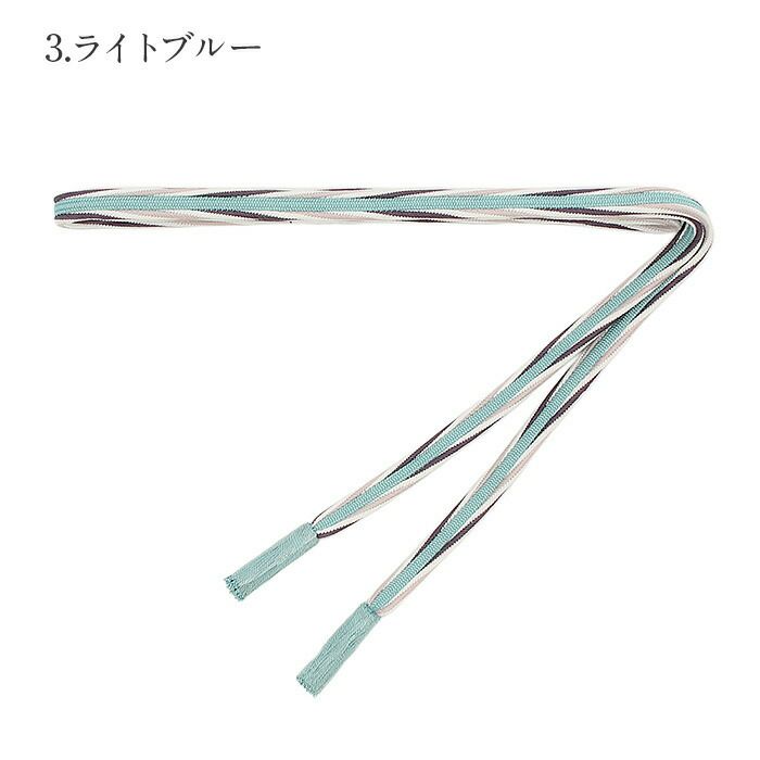 帯締め準礼装普段用全6色桃薄緑水色紺エンジ茶正絹日本製メール便対応可セミフォーマルカジュアルお洒落着物色無地江戸小紋紬御召街着デニム着物木綿着物茶道華道お稽古和装通販購入リバーシブル多色づかいくすみカラー両面大人カラー