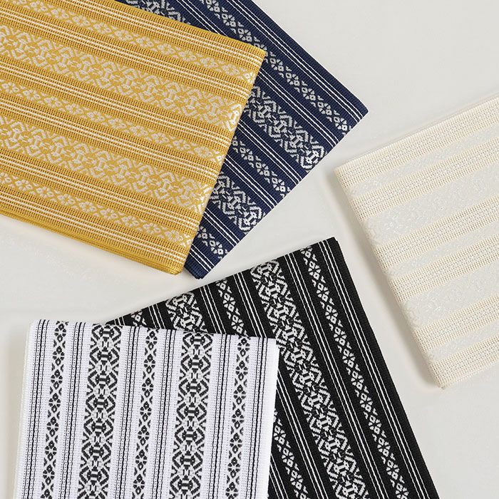 夏帯半幅帯単衣帯紗白黒紺黄色生成り献上ポリエステル日本製小紋夏着物カジュアル着物浴衣ゆかた長尺4m大人おとな女性レディース帯