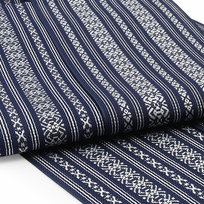 夏帯半幅帯単衣帯紗白黒紺黄色生成り献上ポリエステル日本製小紋夏着物カジュアル着物浴衣ゆかた長尺4m大人おとな女性レディース帯