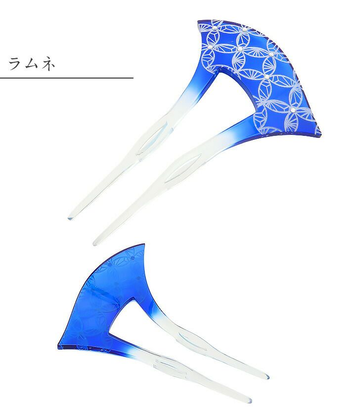かんざし簪二本挿しバチ型クリアかんざしブルーレッドグリーンクリアラインストーン七宝夏用夏浴衣ゆかた単衣薄物夏着物日本製メール便対応可普段用カジュアル用小紋紬色無地茶道華道お稽古和装通販購入ヘアアクセサリー透明残暑