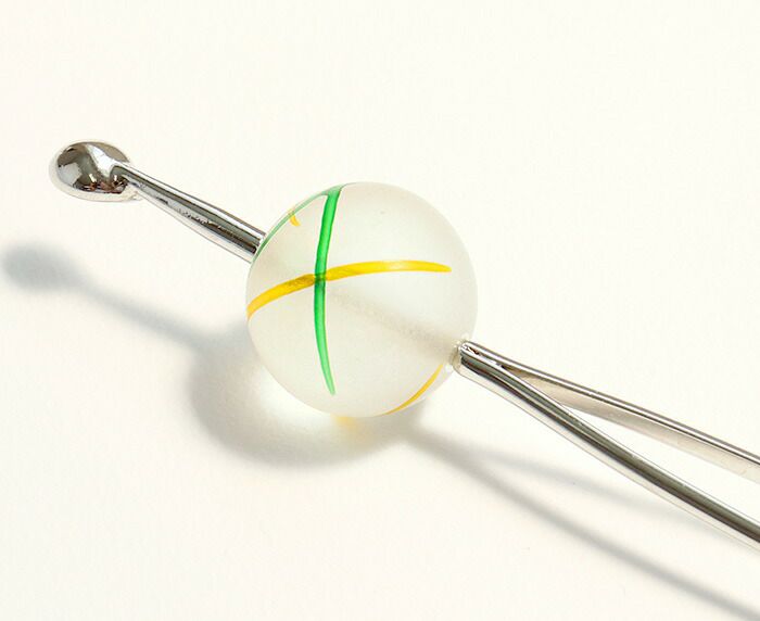 かんざし簪二本挿しブルーピンクイエロー夏用夏浴衣ゆかた単衣薄物夏着物日本製メール便対応可普段用カジュアル用小紋紬色無地和装通販購入ヘアアクセサリー変り玉擦りガラス風アクリル樹脂半透明涼やか夏祭り水風船ヨーヨー残暑