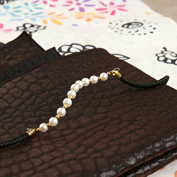 飾り紐パールビーズゆかた紐黒赤茶紺白水色ピンク黄緑8色展開小粒パールゆかた浴衣夏着物お洒落着小紋紬メール便対応可普段用カジュアル用和装通販購入帯締めかざりひも帯飾りお洒落かわいい上品fs