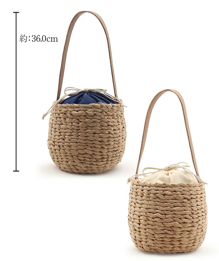 かごバッグかご巾着和紙バッグ和紙製巾着バッグ丸型レディース浴衣用ゆかた用洋服普段着用ブラウンアイボリーネイビー濃茶生成紺全3色夏祭り花火大会お出かけ夏洋装浴衣ゆかた夏着物おしゃれかわいい手提げ10代20代30代40代50代