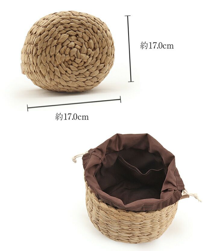 かごバッグかご巾着和紙バッグ和紙製巾着バッグ丸型レディース浴衣用ゆかた用洋服普段着用ブラウンアイボリーネイビー濃茶生成紺全3色夏祭り花火大会お出かけ夏洋装浴衣ゆかた夏着物おしゃれかわいい手提げ10代20代30代40代50代
