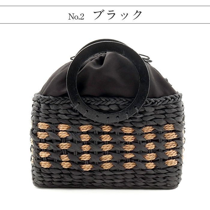 かごバッグかご巾着和紙バッグ和紙製巾着バッグレディース浴衣用ゆかた用洋服普段着用ナチュラルアイボリーブラック黒全2色丸ハンドル夏祭り花火大会お出かけ夏洋装浴衣ゆかたおしゃれかわいい10代20代30代40代50代