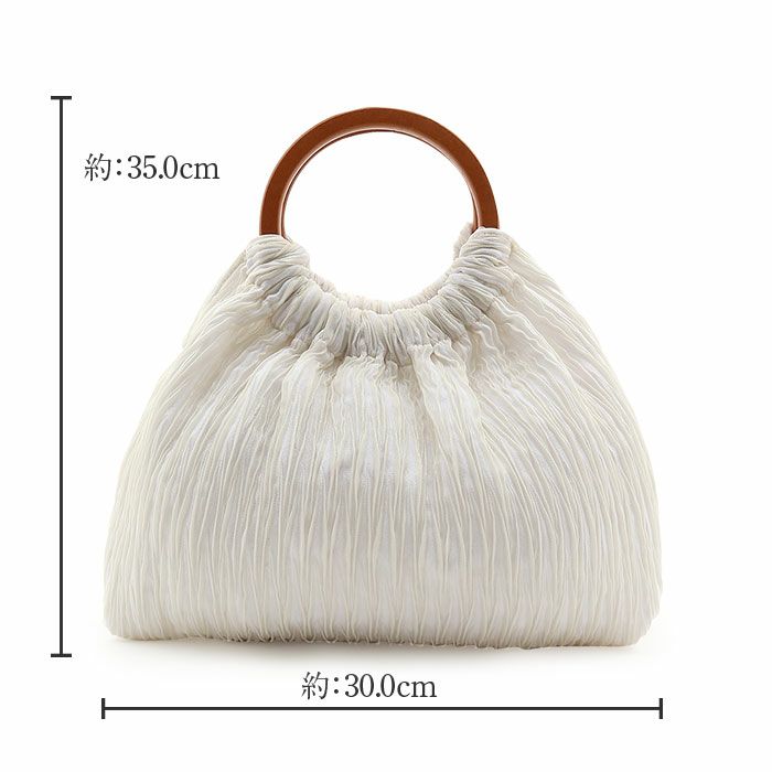 バッグお洒落バッグバルーンバッグハンドバッグ着物和装洋装レディース単品カジュアル用春夏秋ホワイトローズグレーブラック全3色丸ハンドル夏祭り花火大会夏浴衣ゆかたおしゃれかわいい10代20代30代40代50代白灰桃黒軽いふくれ織