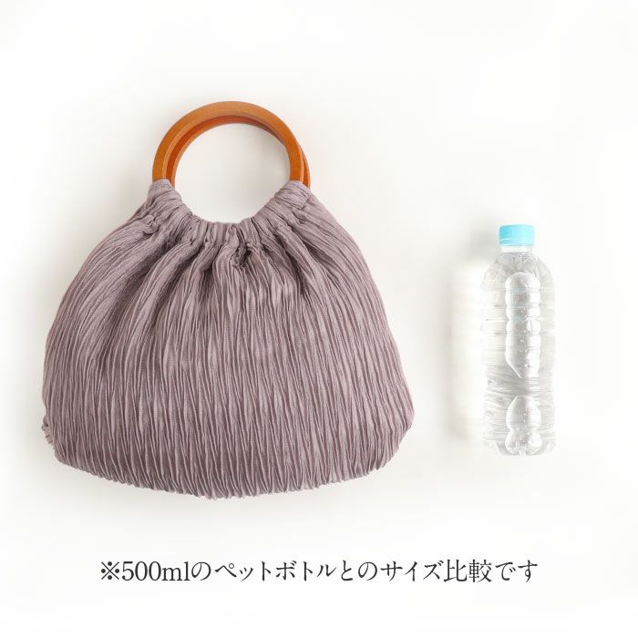 バッグお洒落バッグバルーンバッグハンドバッグ着物和装洋装レディース単品カジュアル用春夏秋ホワイトローズグレーブラック全3色丸ハンドル夏祭り花火大会夏浴衣ゆかたおしゃれかわいい10代20代30代40代50代白灰桃黒軽いふくれ織