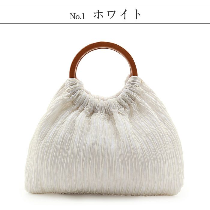 バッグお洒落バッグバルーンバッグハンドバッグ着物和装洋装レディース単品カジュアル用春夏秋ホワイトローズグレーブラック全3色丸ハンドル夏祭り花火大会夏浴衣ゆかたおしゃれかわいい10代20代30代40代50代白灰桃黒軽いふくれ織