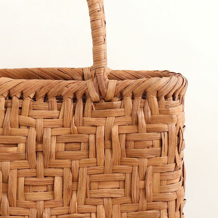 山葡萄かごバッグ山葡萄かごバッグ巾着連続桝網代編み大人ブラウンカゴバッグやまぶどう山ぶどう持ち手ハンドバッグきもの着物浴衣和装上品かご巾着籠バッグかばんレディースナチュラル素材トート蔓網代