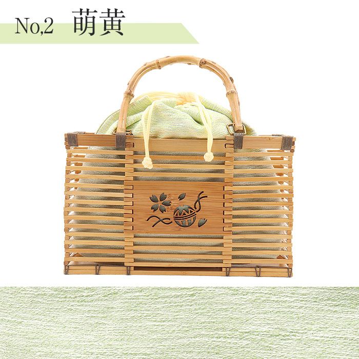 かごバッグ竹かご巾着竹製バッグかご巾着レディース浴衣用ゆかた用全5色桜鞠毬空色萌黄撫子色墨白亜麻色水色黄緑ピンクブルーグレーベージュ夏祭り花火大会お出かけ夏着物浴衣ゆかたおしゃれかわいい大人カラー