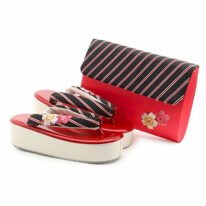 振袖草履バッグセット成人式赤黒草履バッグセット振袖用