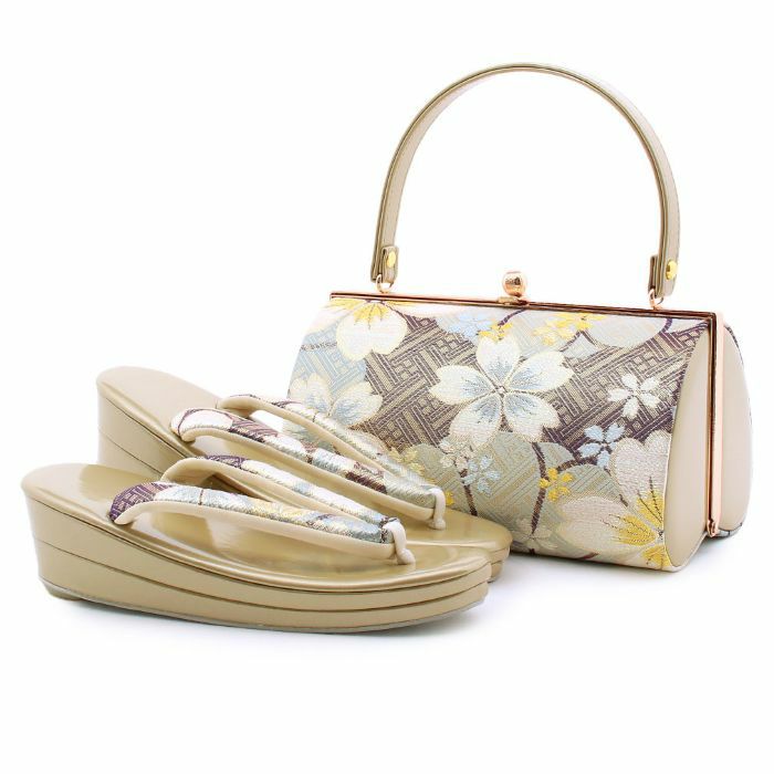 振袖草履バッグセット成人式水色紫金草履バッグセット振袖用Sサイズ