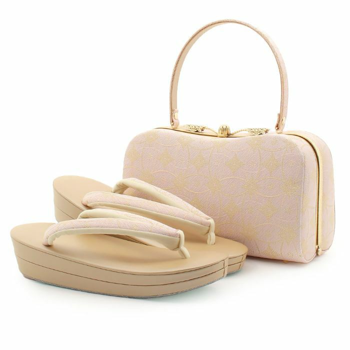 振袖草履バッグセット成人式ピンク金草履バッグセット振袖用Sサイズ