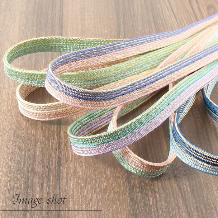 帯締め正絹重要文化財五嶋紐平組ピンク紫青緑ミントクリーム金糸6色展開日本製無形文化財江戸組紐礼装用訪問着色無地着物和装和服帯締帯〆組紐展覧会お稽古正絹帯締安いおしゃれ金ライン